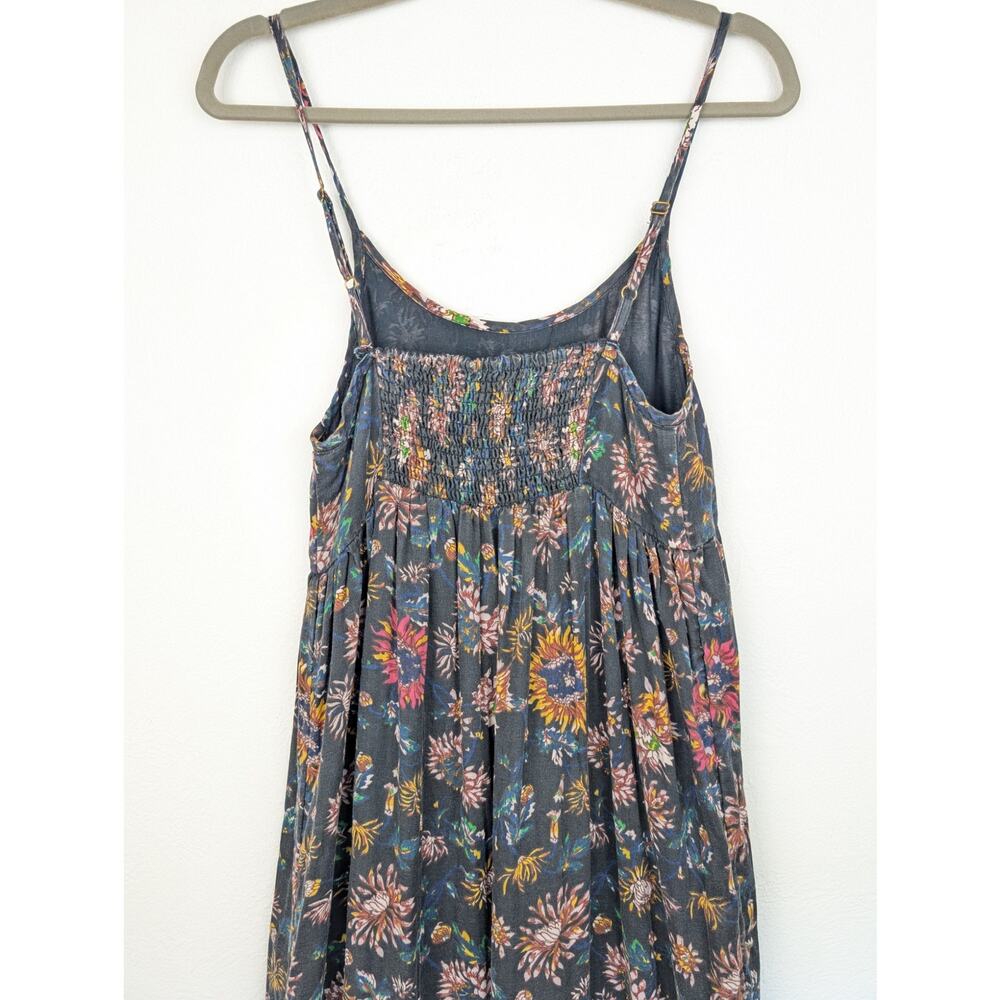 Natural Life Maxi Dress Sunflower Floral Cottagecore Boho Summer Black Size S - Picture 6 of 10